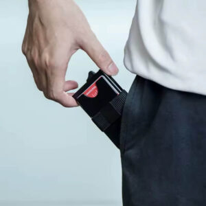 Tarjetero Para Hombre Pop Minimalista Con Liga Para Billetes Modelo D